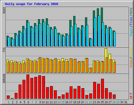 Daily usage for February 2026