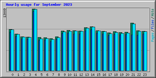 Hourly usage for September 2023