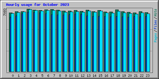 Hourly usage for October 2023