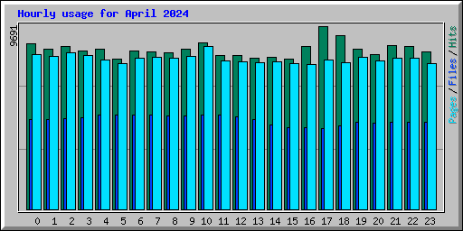 Hourly usage for April 2024