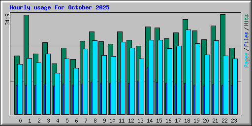 Hourly usage for October 2025
